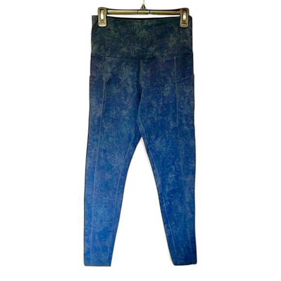 Tuff Athletics Womens Legging High Rise/Waist Tummy Control Small Blue - Picture 1 of 7